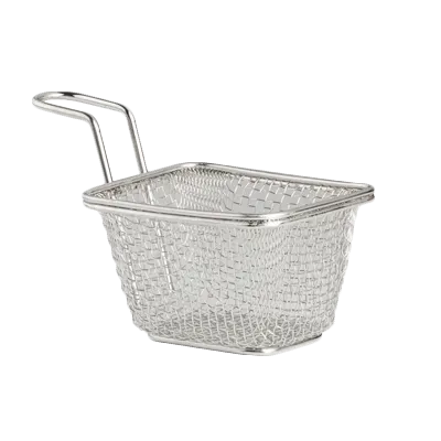 Steelite 7600CV011 Fry Basket, 4.125" x 3.625" x 2.625" Stainless Steel, Mini Cookware - 1 Dozen