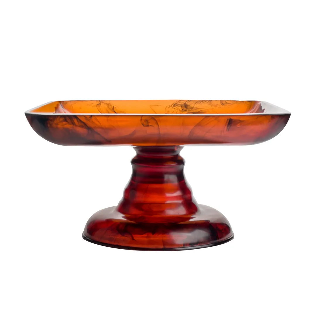 Steelite 7700ER004 Square Stand 12.75" x 12.75" x 7" Resin Red Dish‑Safe H5"‑9" W11"‑14" - 1/Case