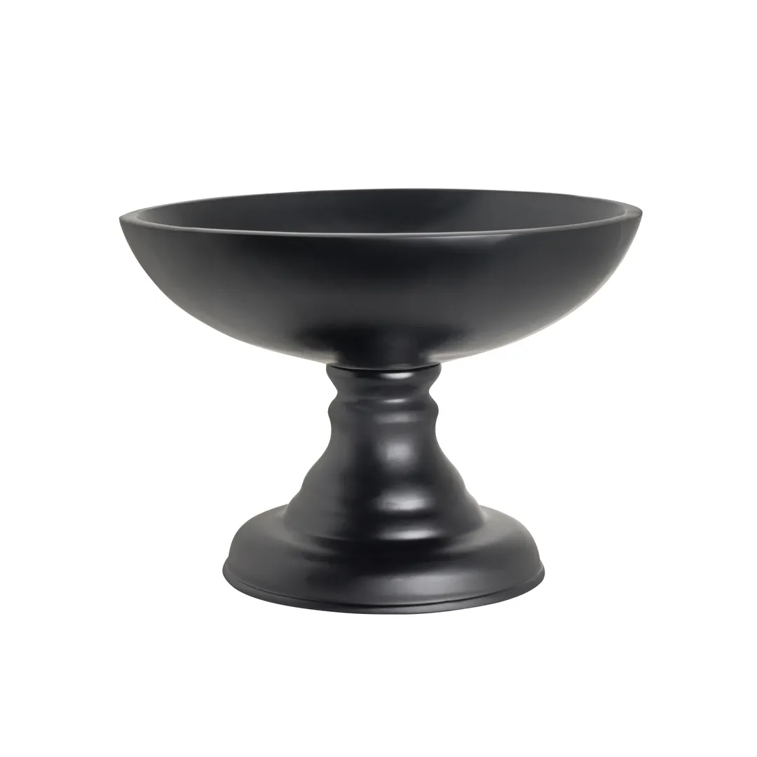 Steelite 7710ER002 Pedestal Stand, Round Black Resin, 11.75" x 8.5", H 5"-9", Ø 11"-14" - Case