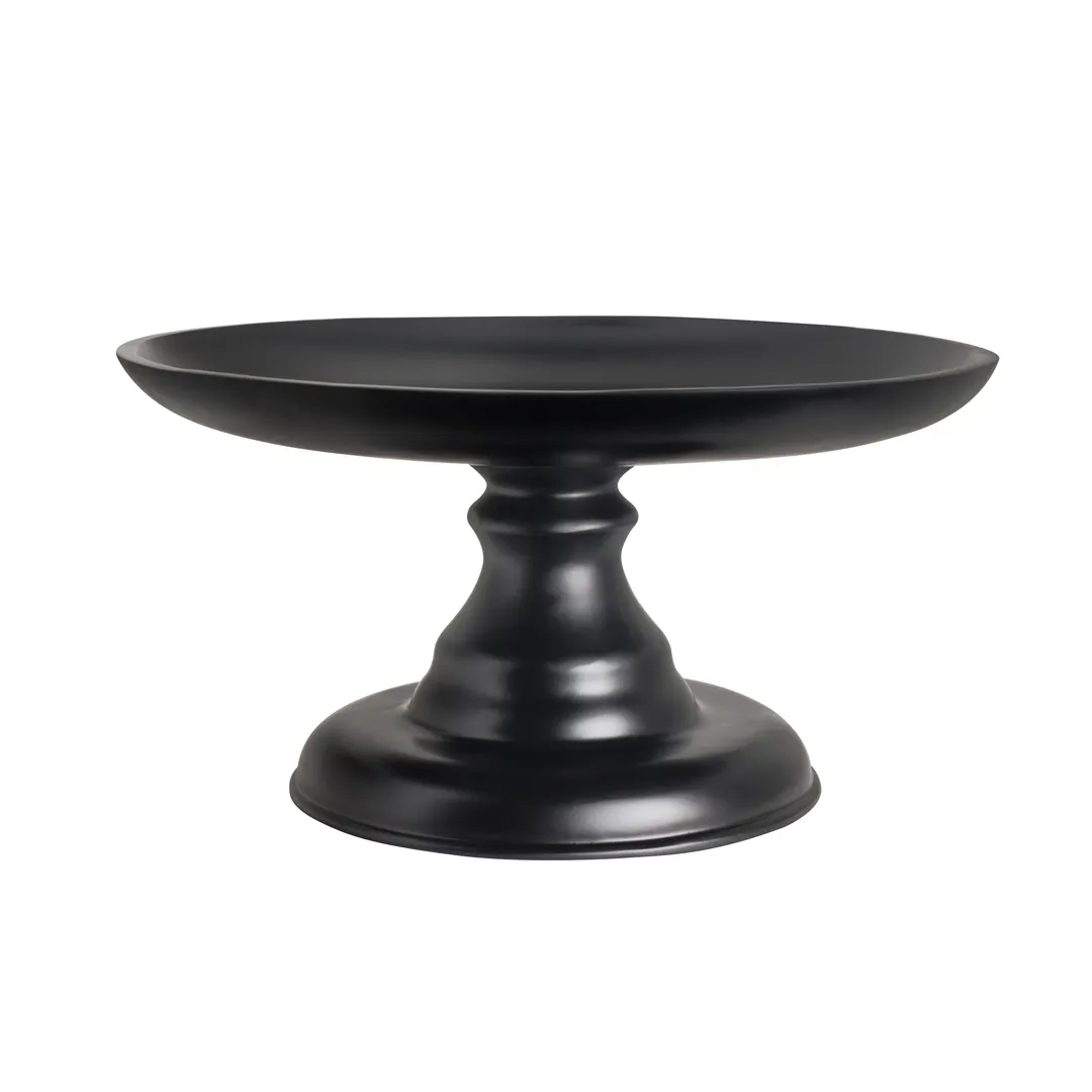 Steelite 7710ER003 - Round Stand, 17.5" x 9.5" Top, Height 5"-9", Black Folio Resin, - 1/Case