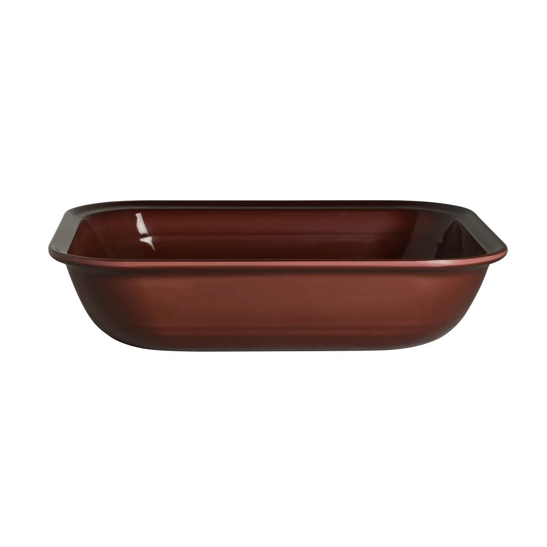 Steelite 7800ZM2848 - 3.5 Qt (12.75" x 10.375" x 3.0") Red Rectangular Melamine Bowl - 6/Case