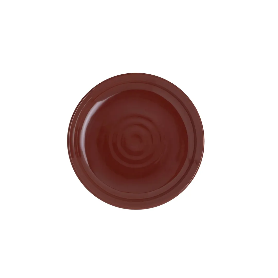 Steelite 7800ZM5008 - Reusable Melamine Plastic Plate, 7.0" x 0.75", Round Red, 1 Dozen