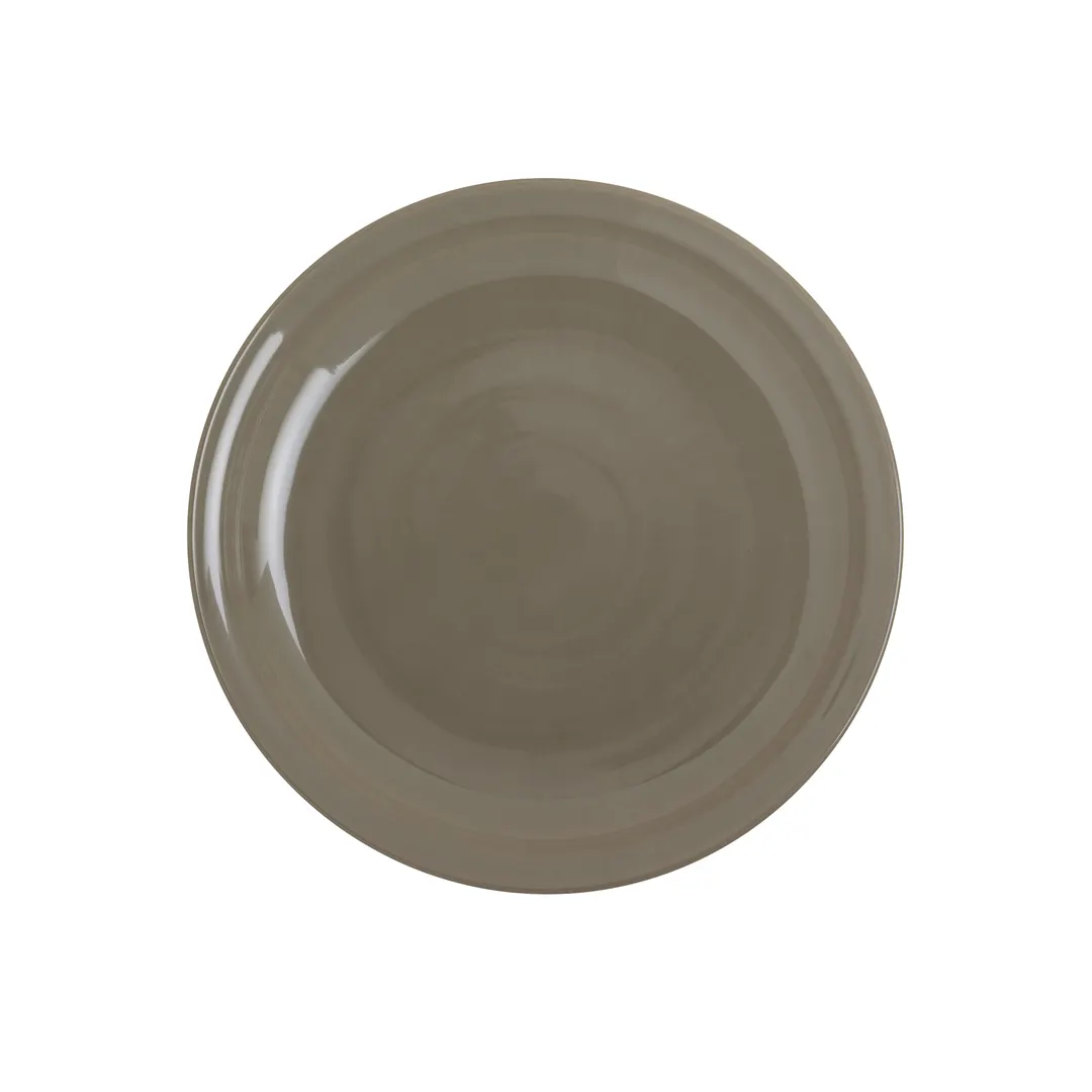 Steelite 7802ZM5009 Melamine Dinner Plate, 10" x 1.125" Round Grey - 6/Case
