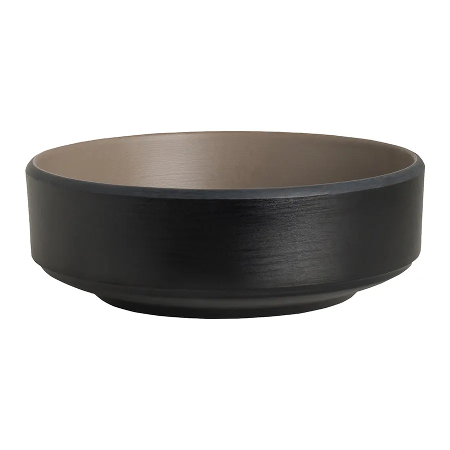 Steelite 7810JB007 - Round 6.1"x2.1" Melamine Bowl, 21.25 oz, Sandstone Finish, Stackable - 24/Case