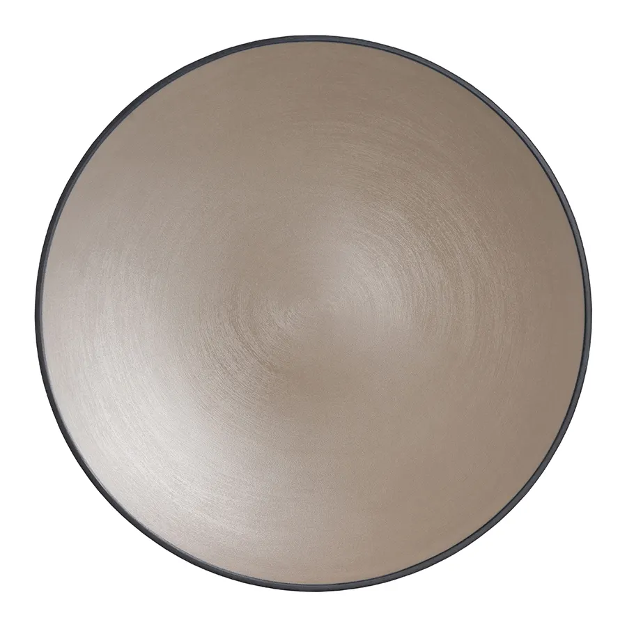 Steelite 7810JB020 - 10" Round Melamine Plate, Tan, Dishwasher Safe - 24/Case