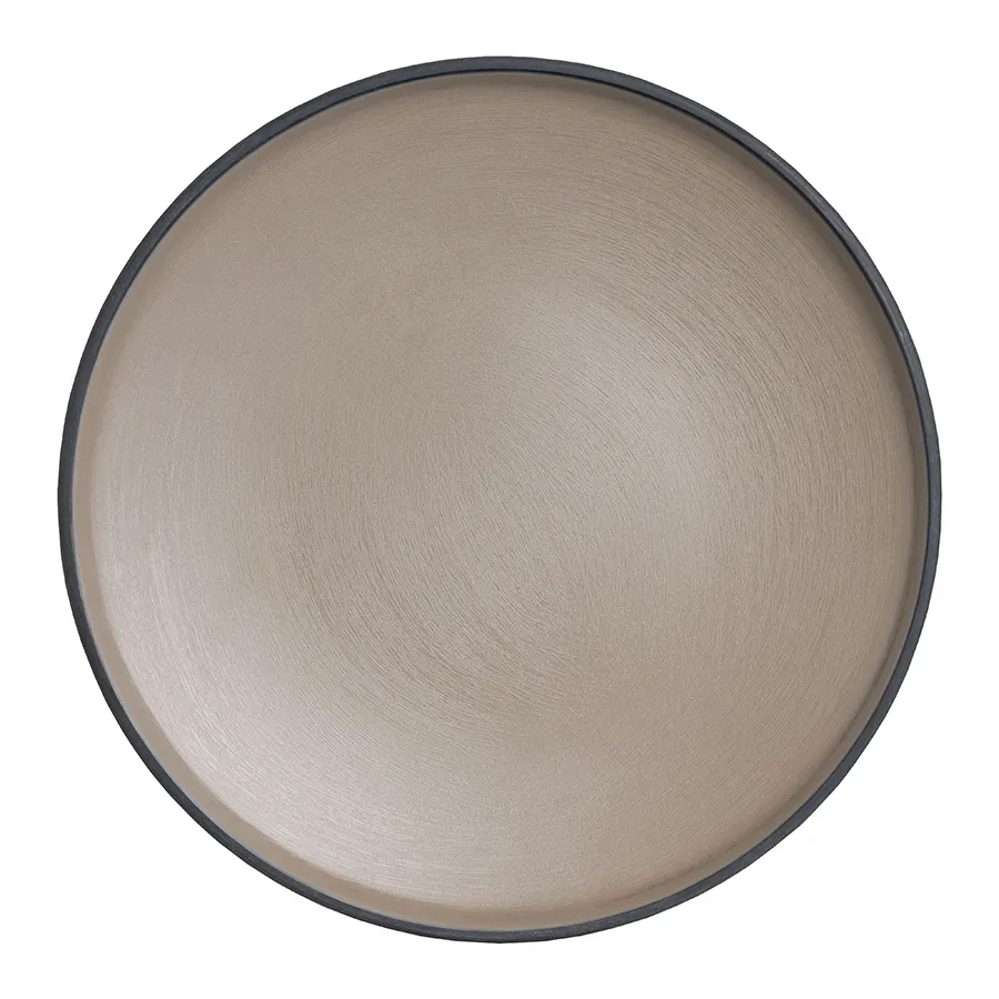 Steelite 7810JB025 - Round Melamine Plate, 6.625" x .75" Tan, Dishwasher Safe, 24 per Case