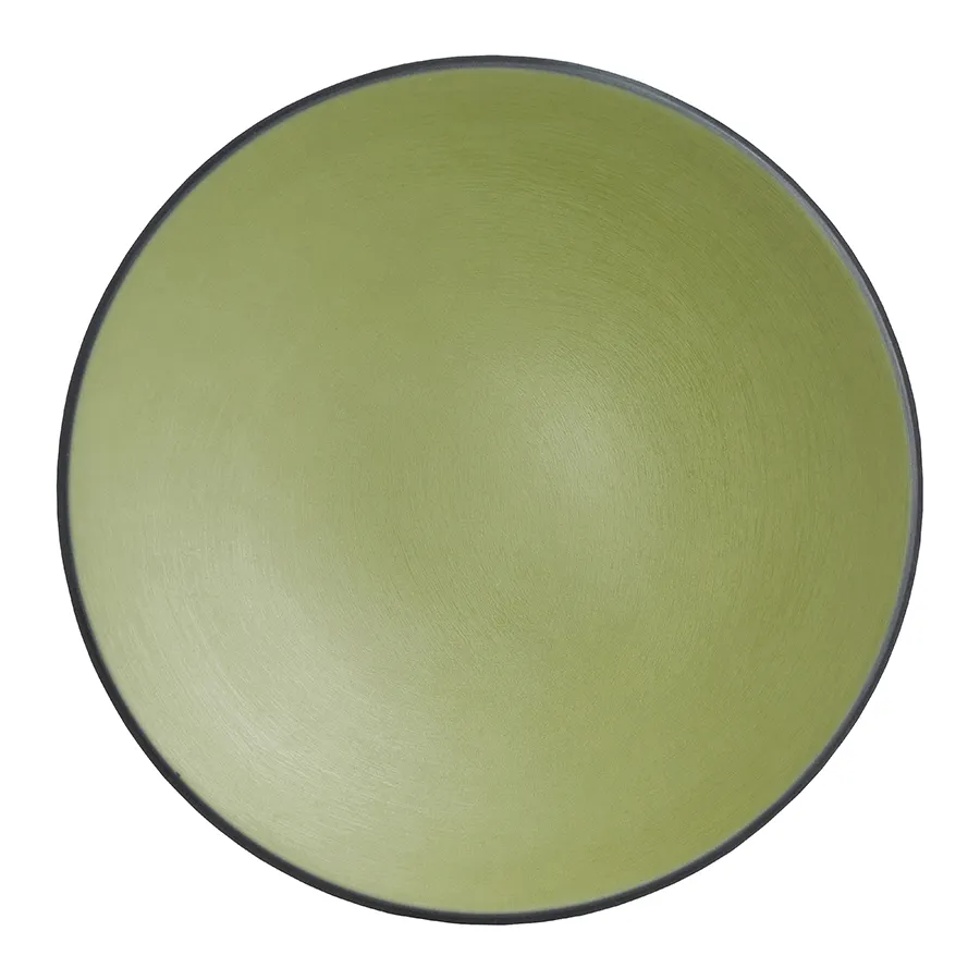 Steelite 7820JB017 Reusable Plastic Plate, 7" Round Melamine, Greens, Dishwasher Safe - 24/Case