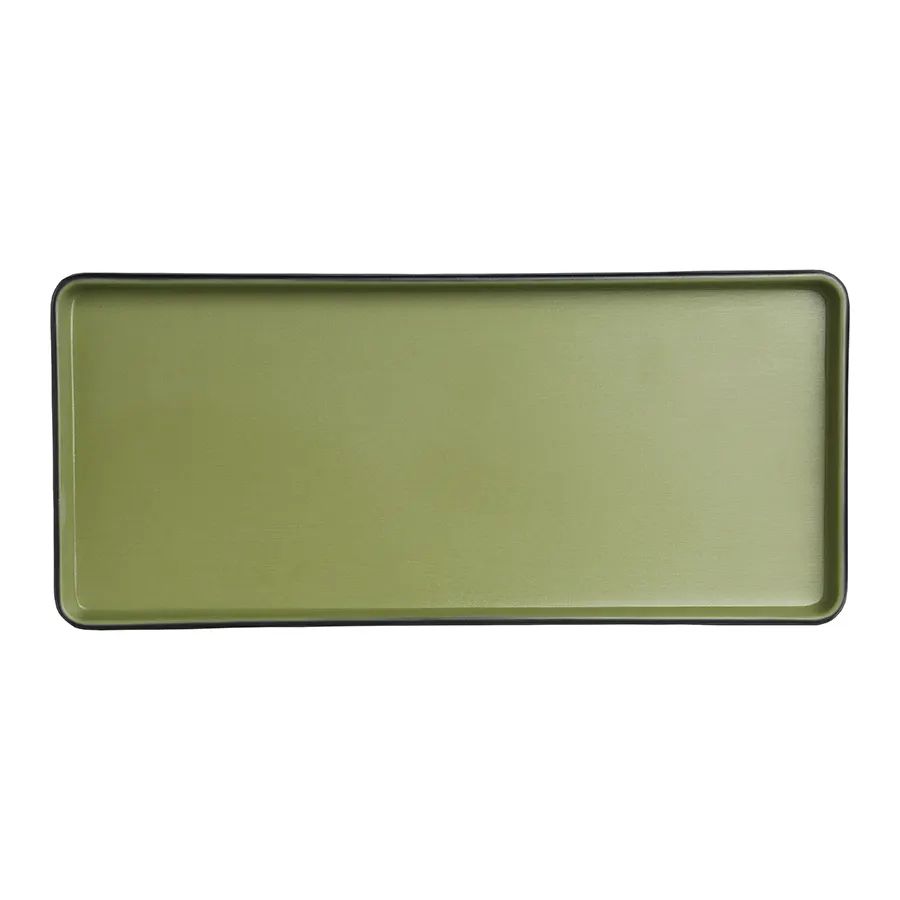 Steelite 7820JB023 - Melamine Plate 11.5" x 5.125" x 0.875", Green Baja Cactus - 24/Case