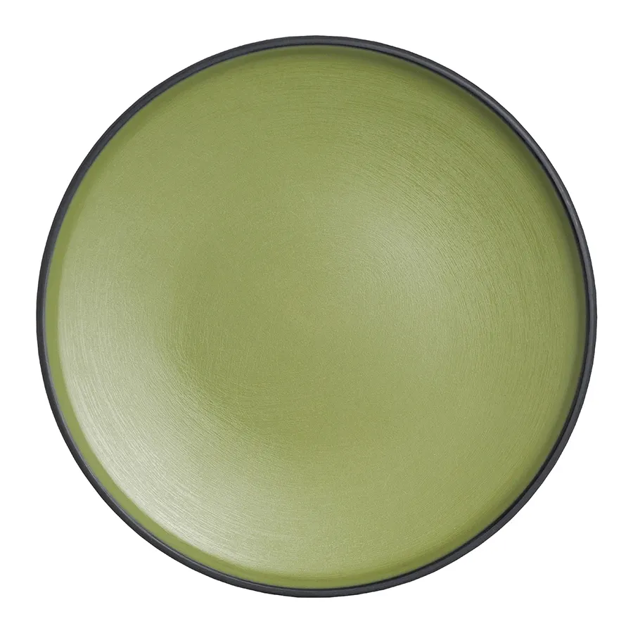 Steelite 7820JB025 - Round Melamine Plate, 6.625" x 0.75" Green Cactus, Dishwasher Safe - 24/Case