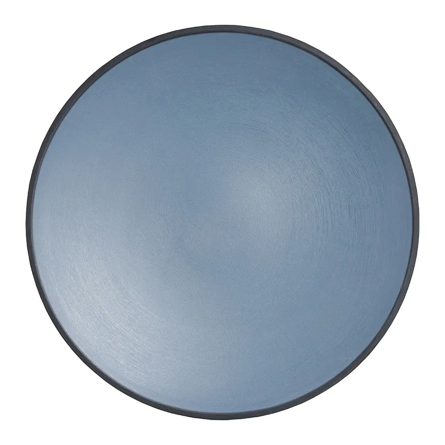 Steelite 7830JB018 Round Melamine Plate 8" x 1" Baja Lagoon Blue Dishwasher Safe - 24/Case