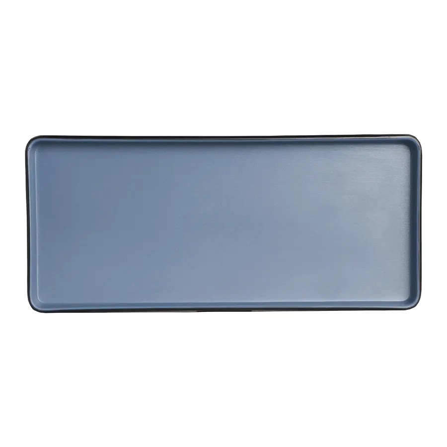 Steelite 7830JB023 Rectangle Melamine Plate, 11.5" x 5.1" x 0.9", Blues, Dishwasher Safe - 24/Case