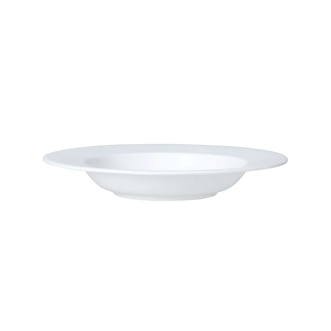 Steelite 82000AND0105 - 8" Rim Bowl, 8 oz, Classic White Bone China, General Use Round, 1 Dozen