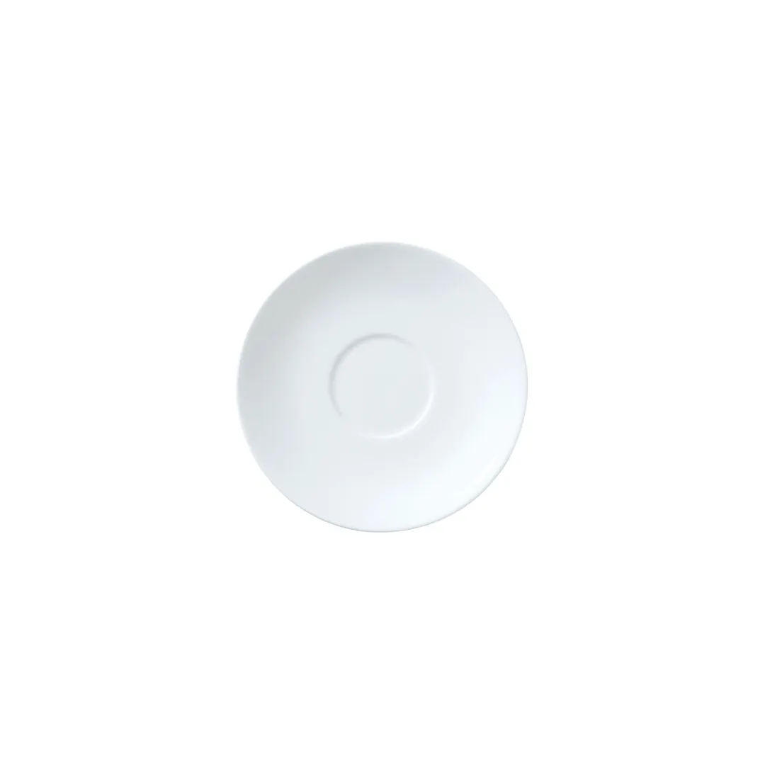 Steelite 82000AND0107 Tea Saucer, 6.375" x 0.875" Round Bone China, Classic White - 1 Dozen
