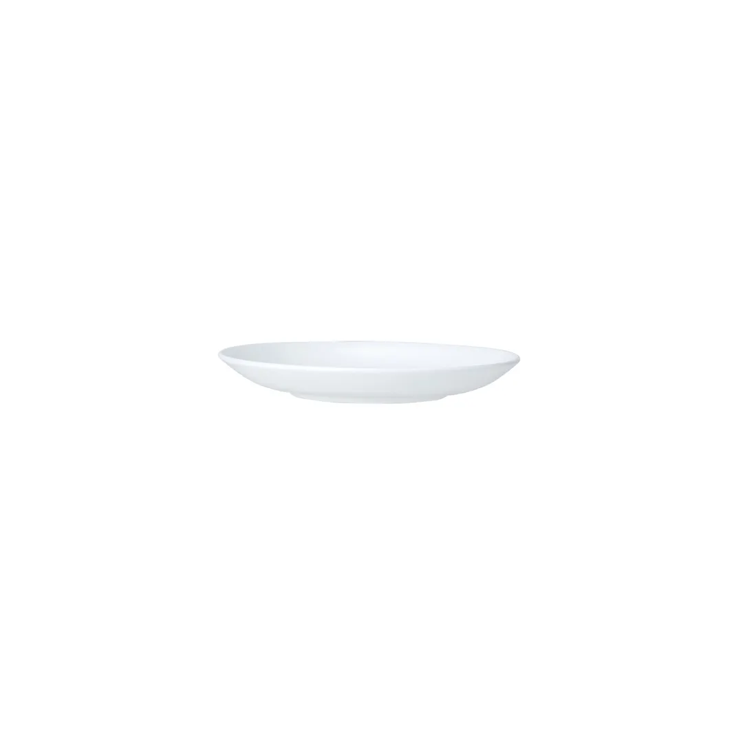 Steelite 82000AND0109 Low Tea Saucer, 6.375" x 0.875", Round Bone China, Coupe White - 1 Dozen