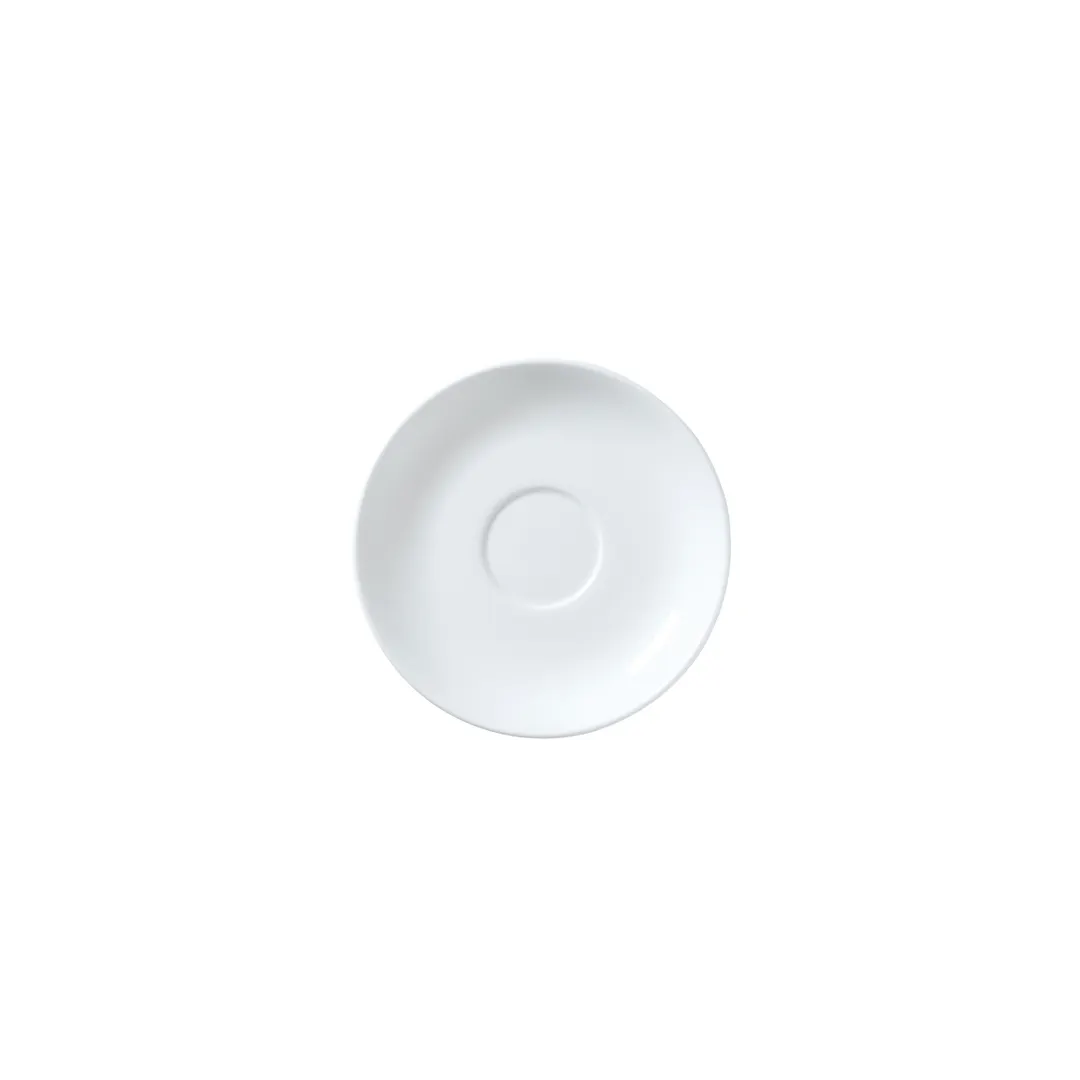 Steelite 82000AND0109 Low Tea Saucer, 6.375" x 0.875", Round Bone China, Coupe White - 1 Dozen