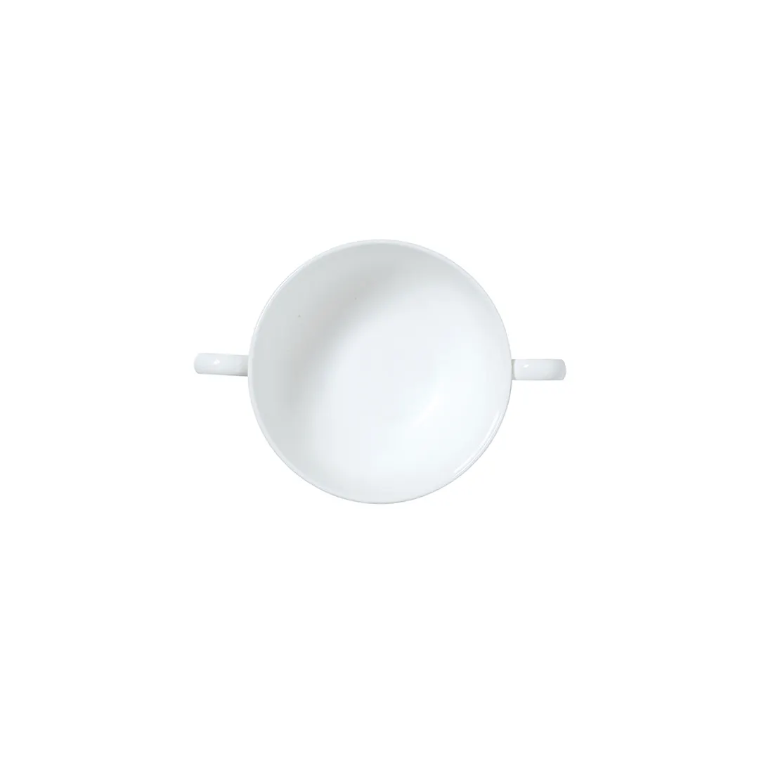 Steelite 82000AND0114 Double Handled Consomme Cup, 7 oz (4.25" x 2.0"), White Bone China - 1 Dozen