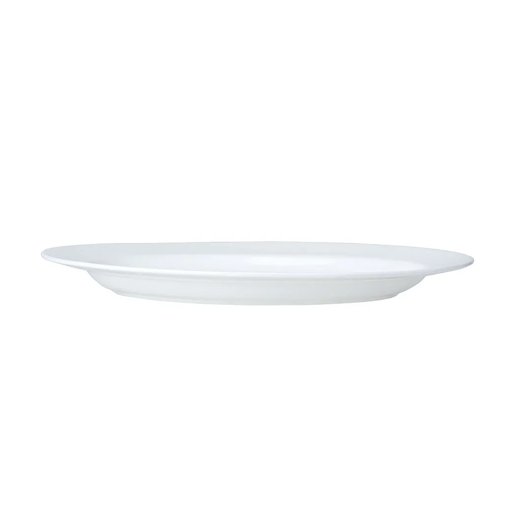 Steelite 82000AND0117 Oval Bone China Platter, White, 13.75" x 10.75" x 1.375" - 6/Case