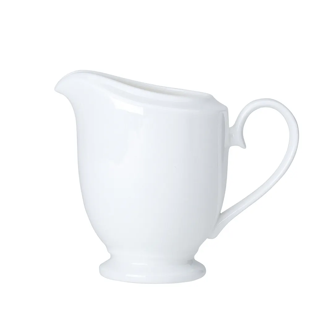 Steelite 82000AND0120 - Creamer Pitcher, 9 Oz, 3.5" X 3.0" X 4.125" China, White, Handle - 1 Dozen