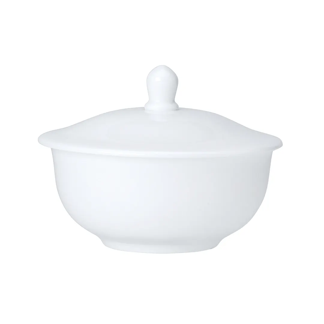 Steelite 82000AND0127 Bowl Lid, 4.625" x 1.75" White Coupe Bone China Cover - 1 Dozen