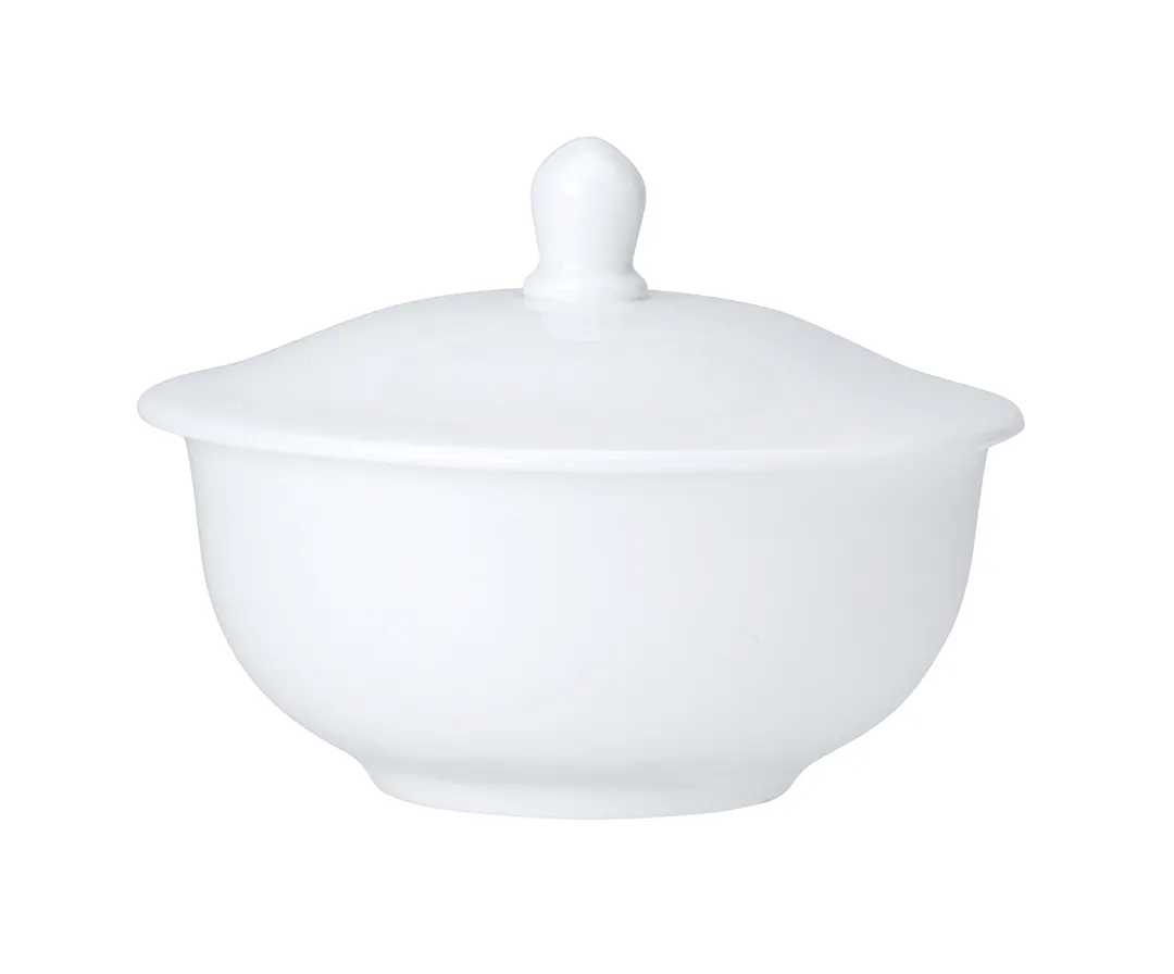 Steelite 82000AND0127 Bowl Lid, 4.625" x 1.75" White Coupe Bone China Cover - 1 Dozen