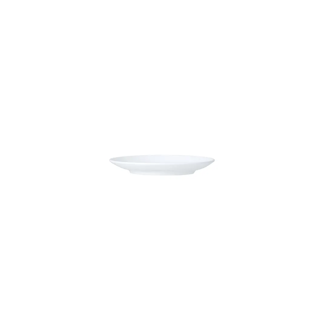 Steelite 82000AND0146 Espresso Saucer, 4.75" x 0.75", Classic White Round Bone China - 1 Dozen