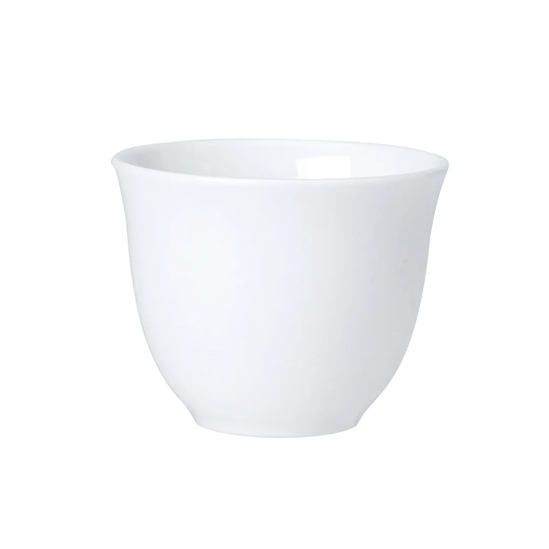 Steelite 82000AND0237 Arabic Cup, 3.25 oz (2.375" x 2.0") White Bone China, Non-Stackable - 1 Dozen