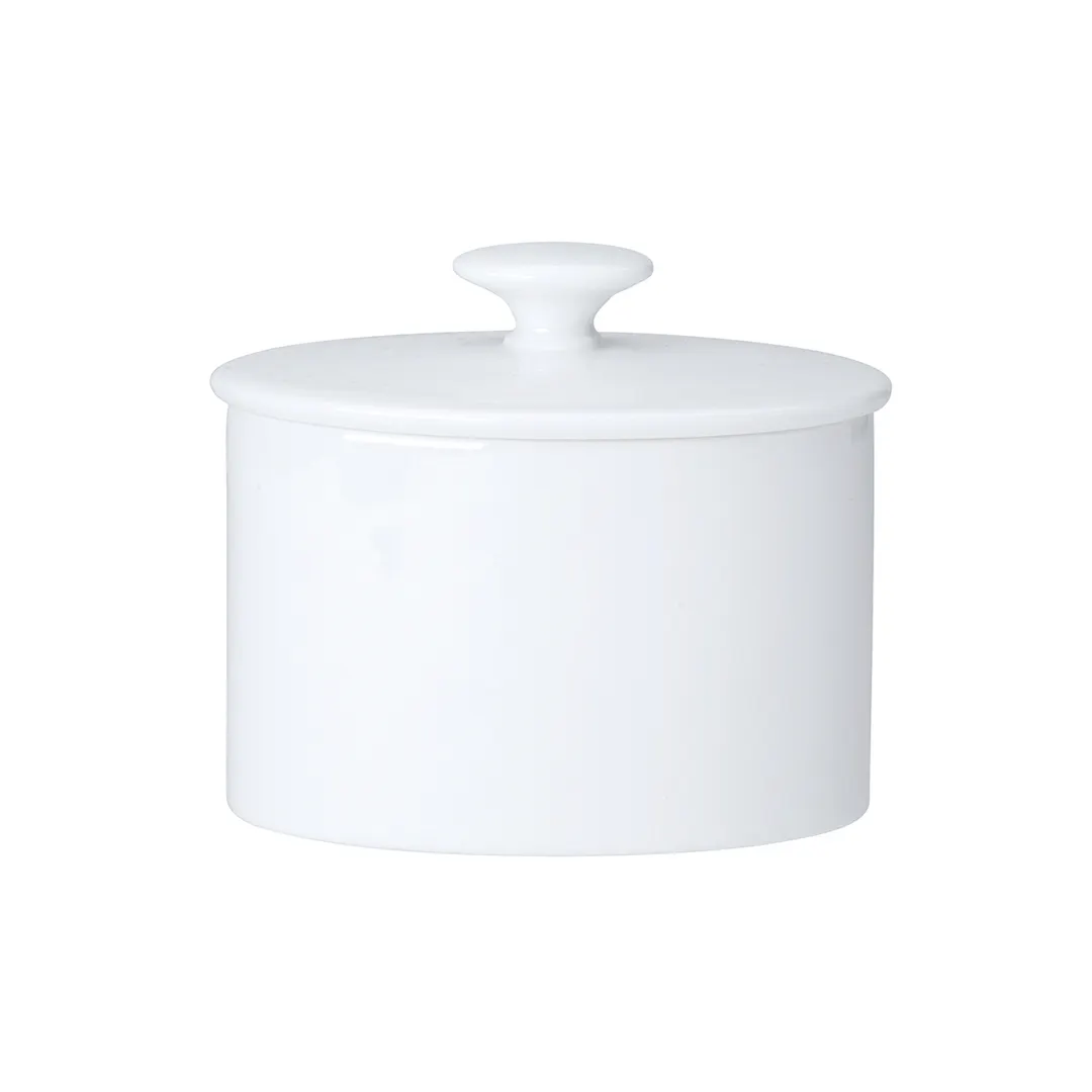 Steelite 82000AND0341 Sugar Lid, 4.125" x 2.875" x 1.0", White Bone China, William Edwards - 1 Dozen