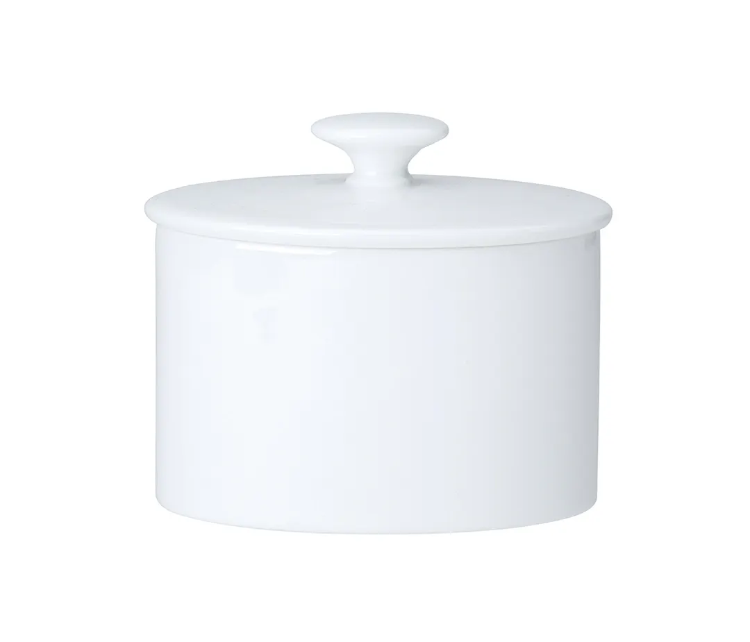 Steelite 82000AND0341 Sugar Lid, 4.125" x 2.875" x 1.0", White Bone China, William Edwards - 1 Dozen
