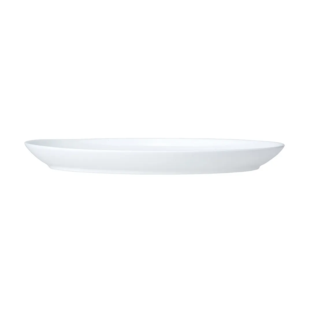 Steelite 82000AND0424 Oval Platter, 11.75" x 8.75" x 1.125" White Bone China, Oval Shape - 6/Case