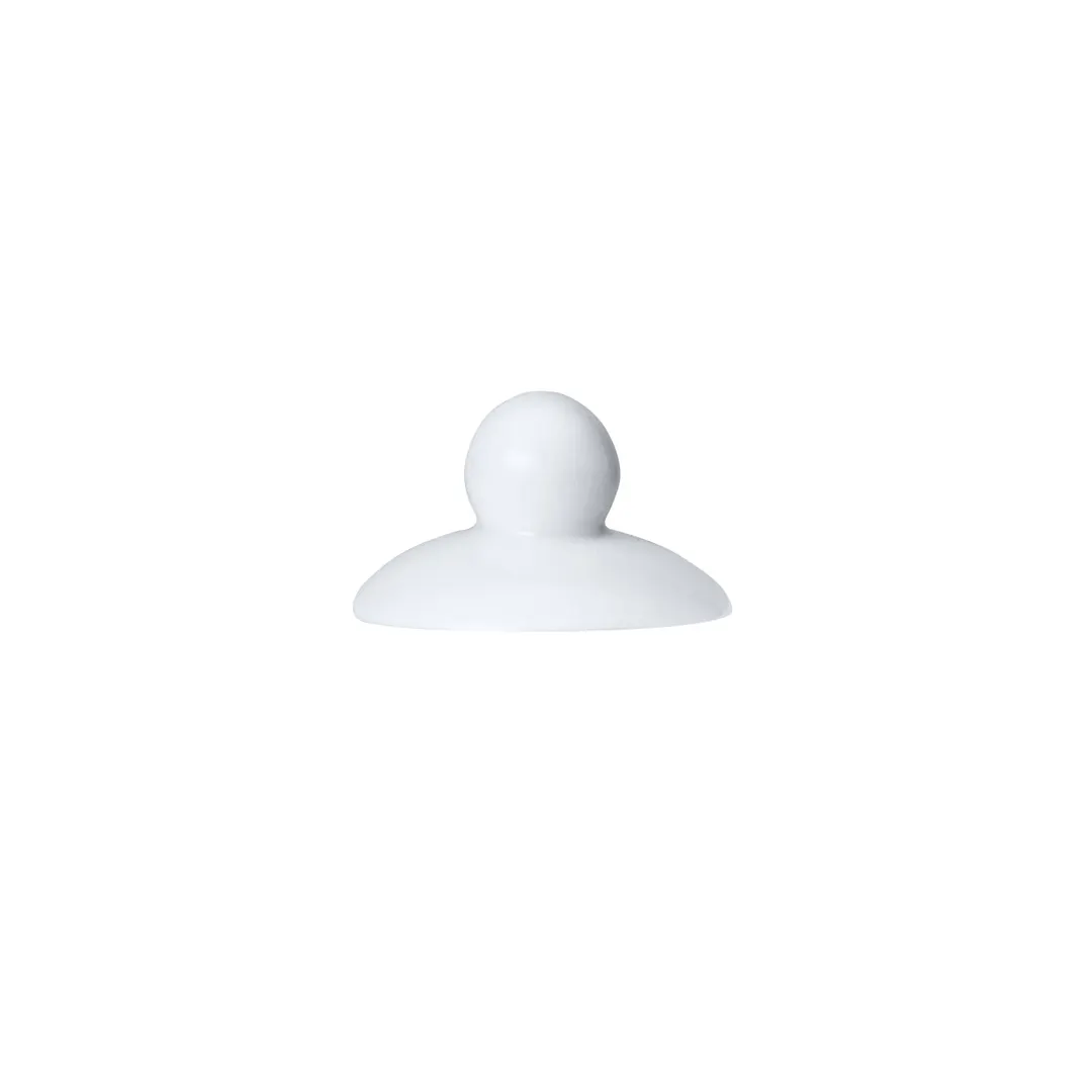 Steelite 82000AND0427L Sauce Bottle Lid, 3" White Plastic, 1.25" x 1.125" Bone China - 1 Dozen
