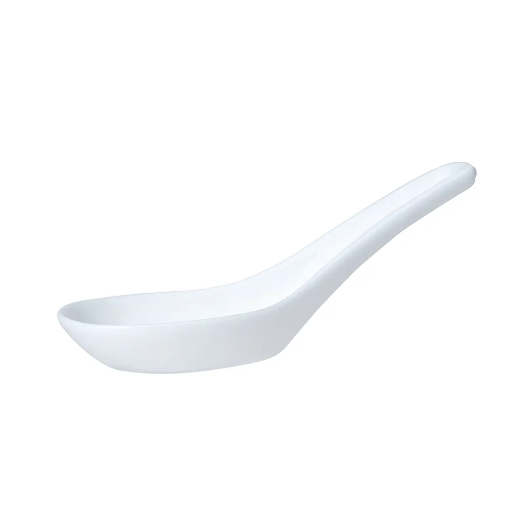 Steelite 82000AND0428 - Chinese Soup Spoon, 5.375" x 1.75" x 1.75", Bone China, Whiteware - 1 Dozen