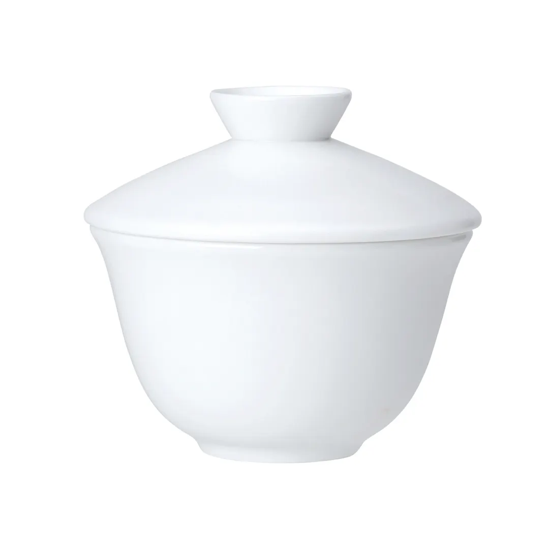 Steelite 82000AND0432 Oriental Teacup Lid, 3.875" x 1.5" Whiteware Bone China - 1 Dozen