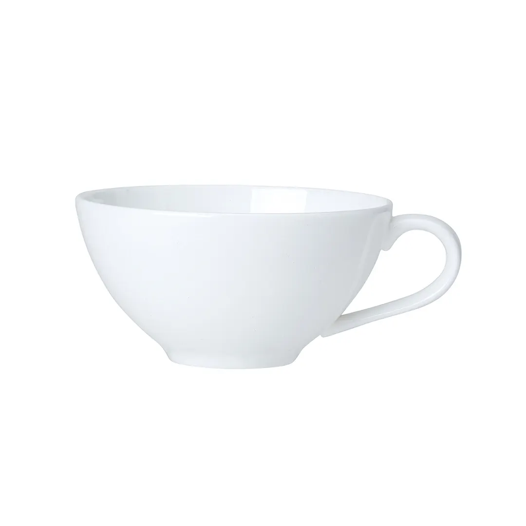 Steelite 82000AND0436 - White Bone China Tea Cup, 6.0 oz, 2.125" Height, Non-Stackable - 1 Dozen