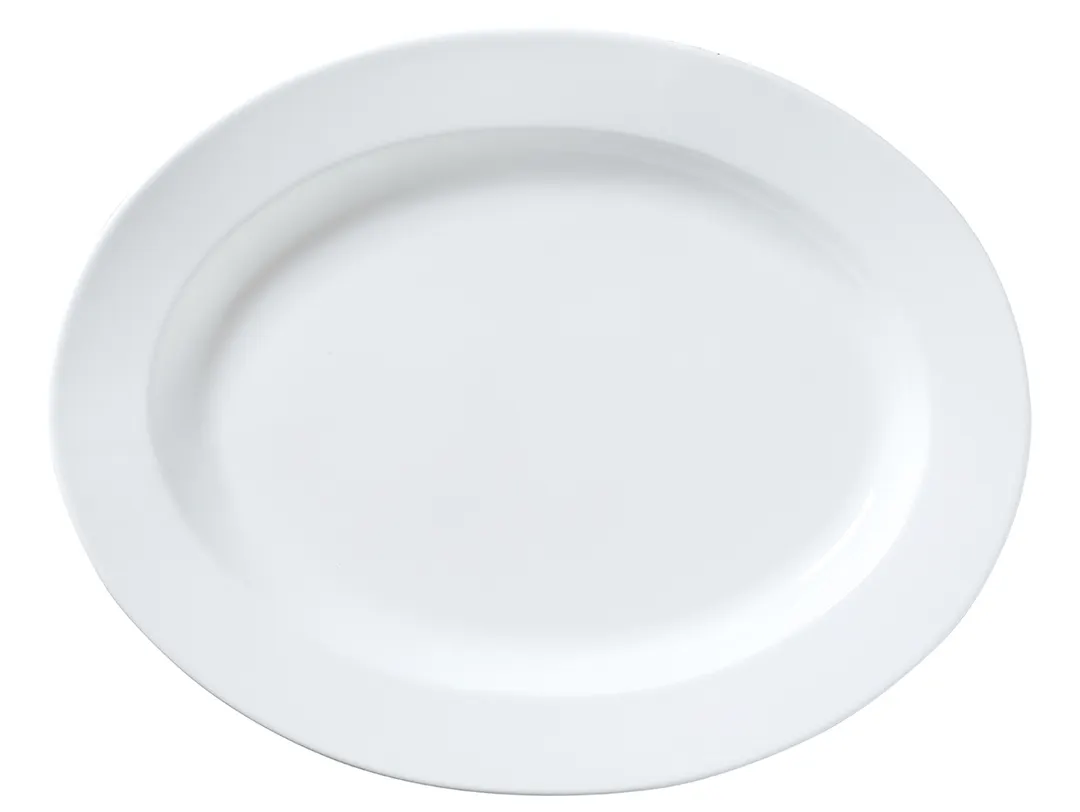 Steelite 82000AND0454 Oval Bone China Platter, 9" x 7.125" x 1" Whiteware, Oval Shape - 1 Dozen