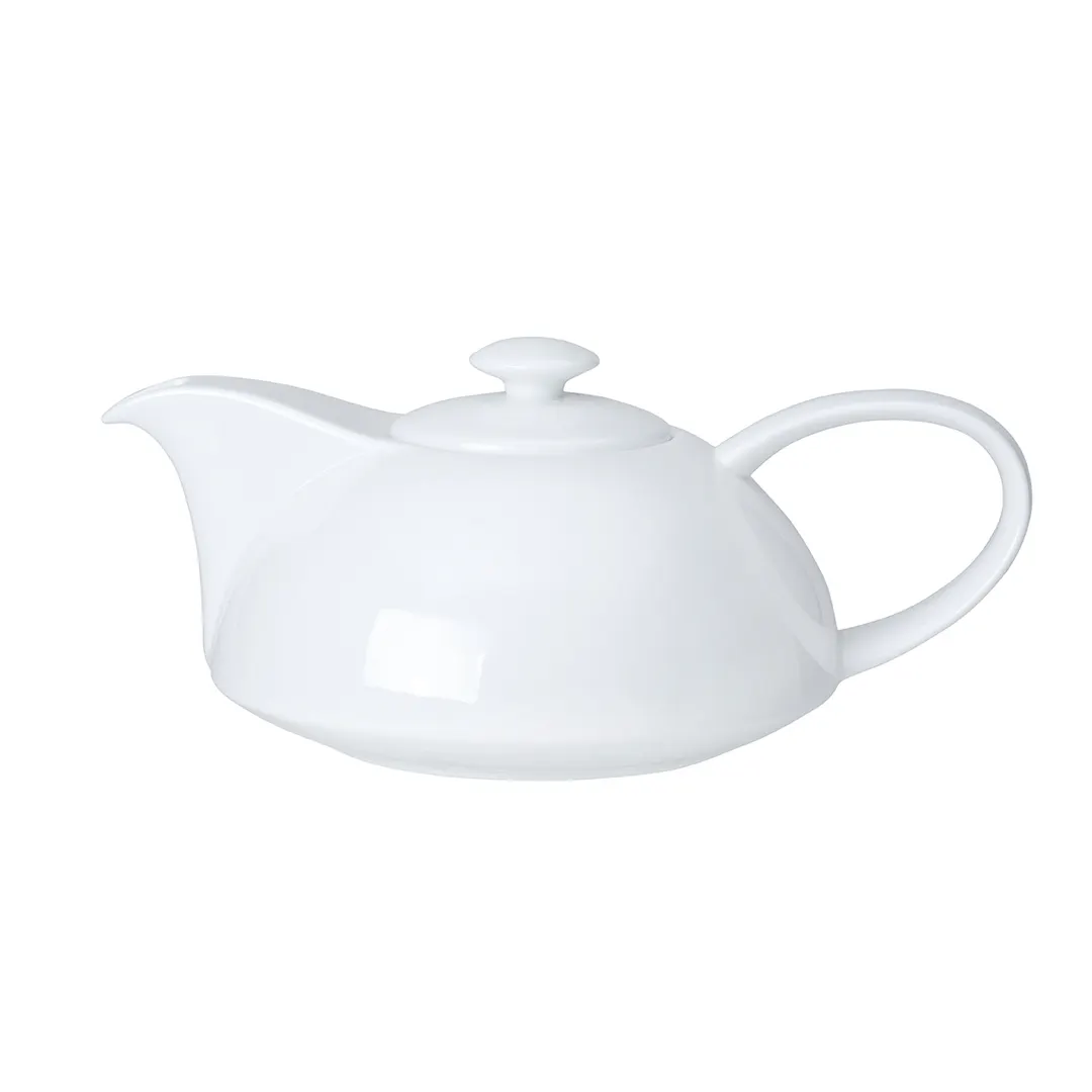 Steelite 82000AND0467 - 23oz Bone China Coffee Pot With Lid, 6.0" Tall, 18-26oz, Whiteware - 6/Case
