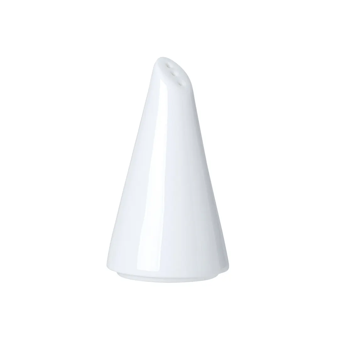 Steelite 82000AND0526 - White Bone China Pepper Shaker, 1.625" x 2.5", Snipe Deco Finish - 1 Dozen