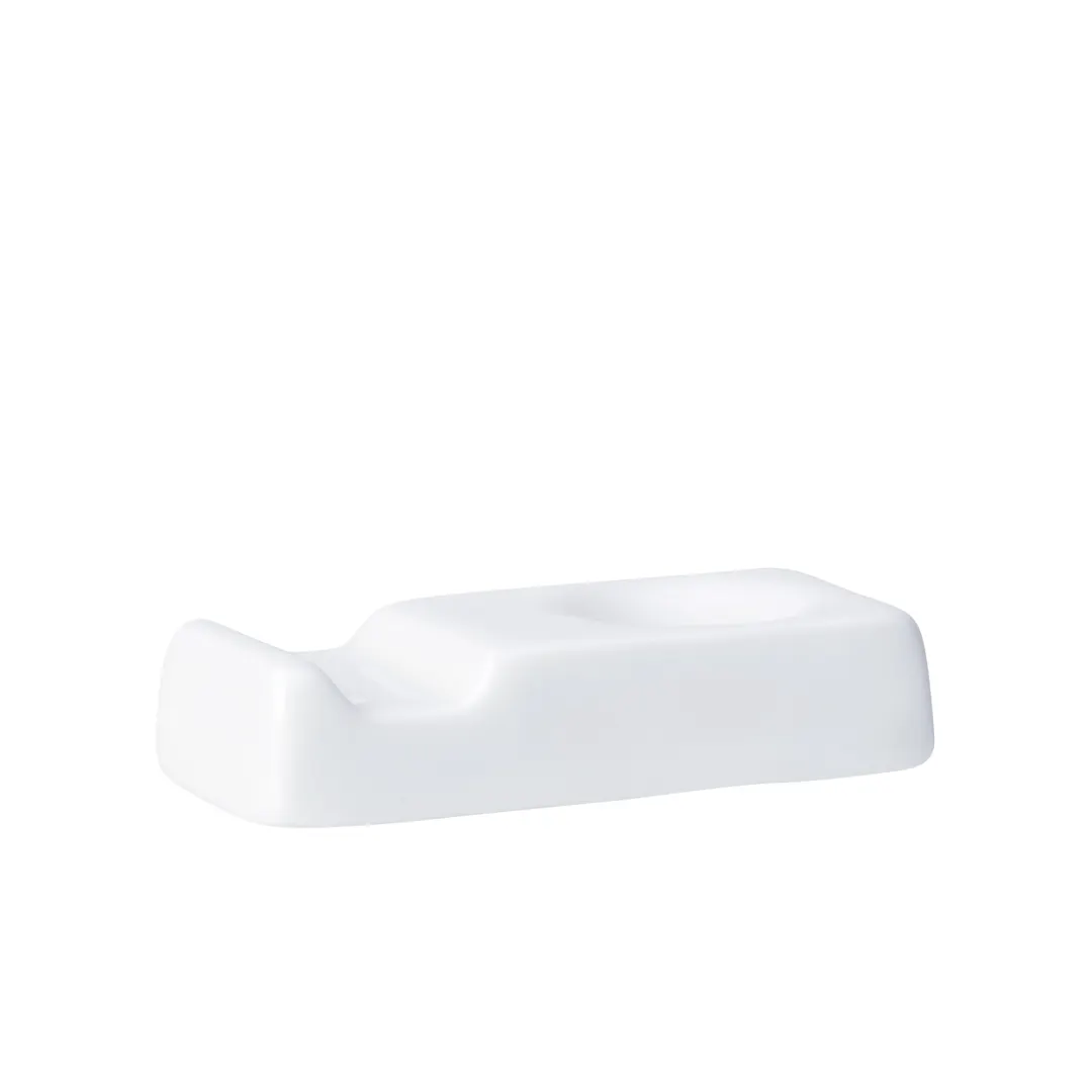 Steelite 82000AND0567 Chopstick and Spoon Rest, 2.875" x 1.25" x 0.75", White China, Design - 1 Dozen