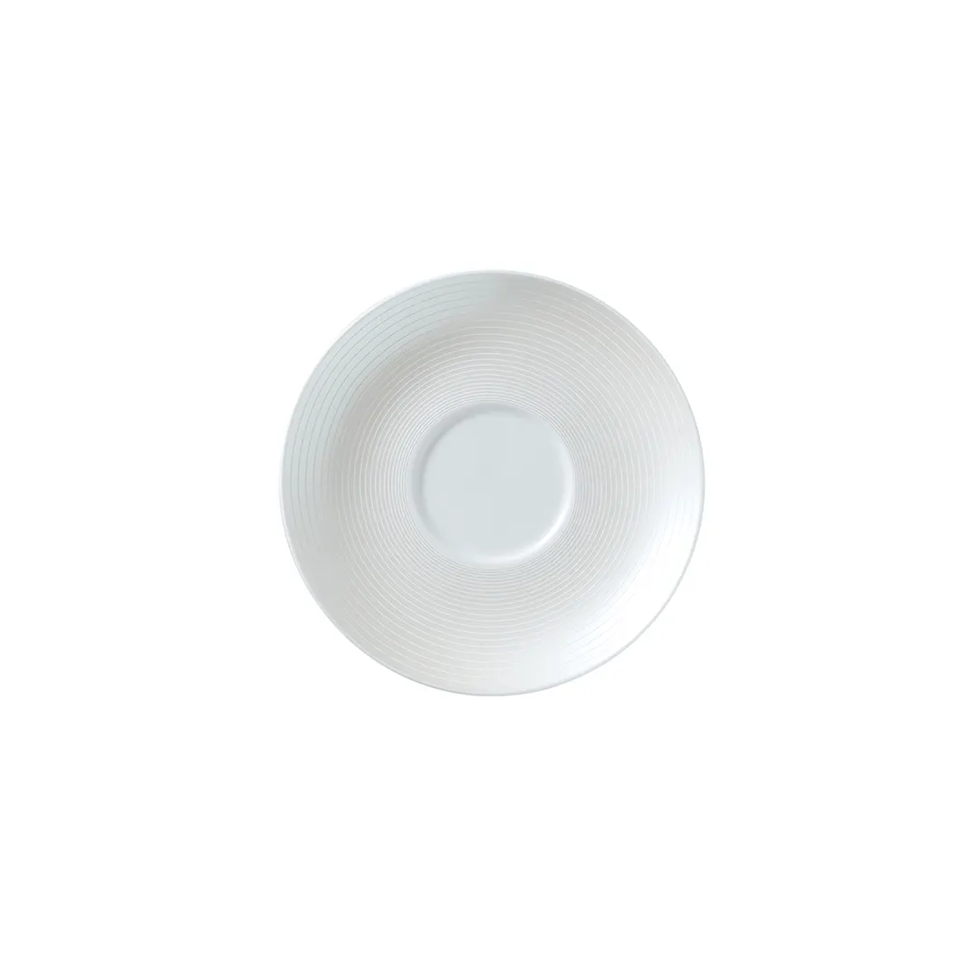 Steelite 82102AND0169 Tea For One Saucer, 5.75" x 0.75", Round Bone China, Spiro Design - 1 Dozen