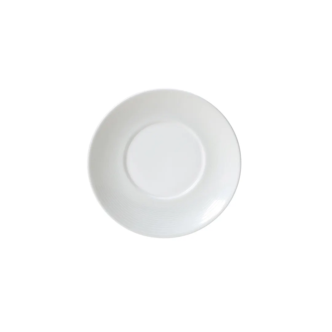 Steelite 82102AND0211 - Round Bone China Saucer, 6.375" x 0.875", Signature Spiro Design - 1 Dozen