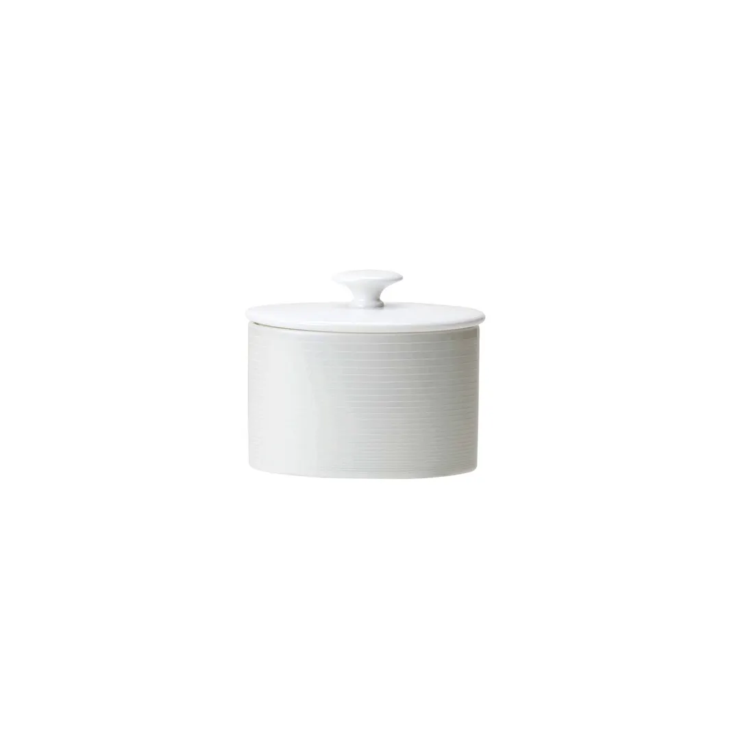 Steelite 82102AND0341 Oval Sugar Lid, 4.125" x 2.875" x 1.0" Bone China, Spiro Edwards - 1 Dozen