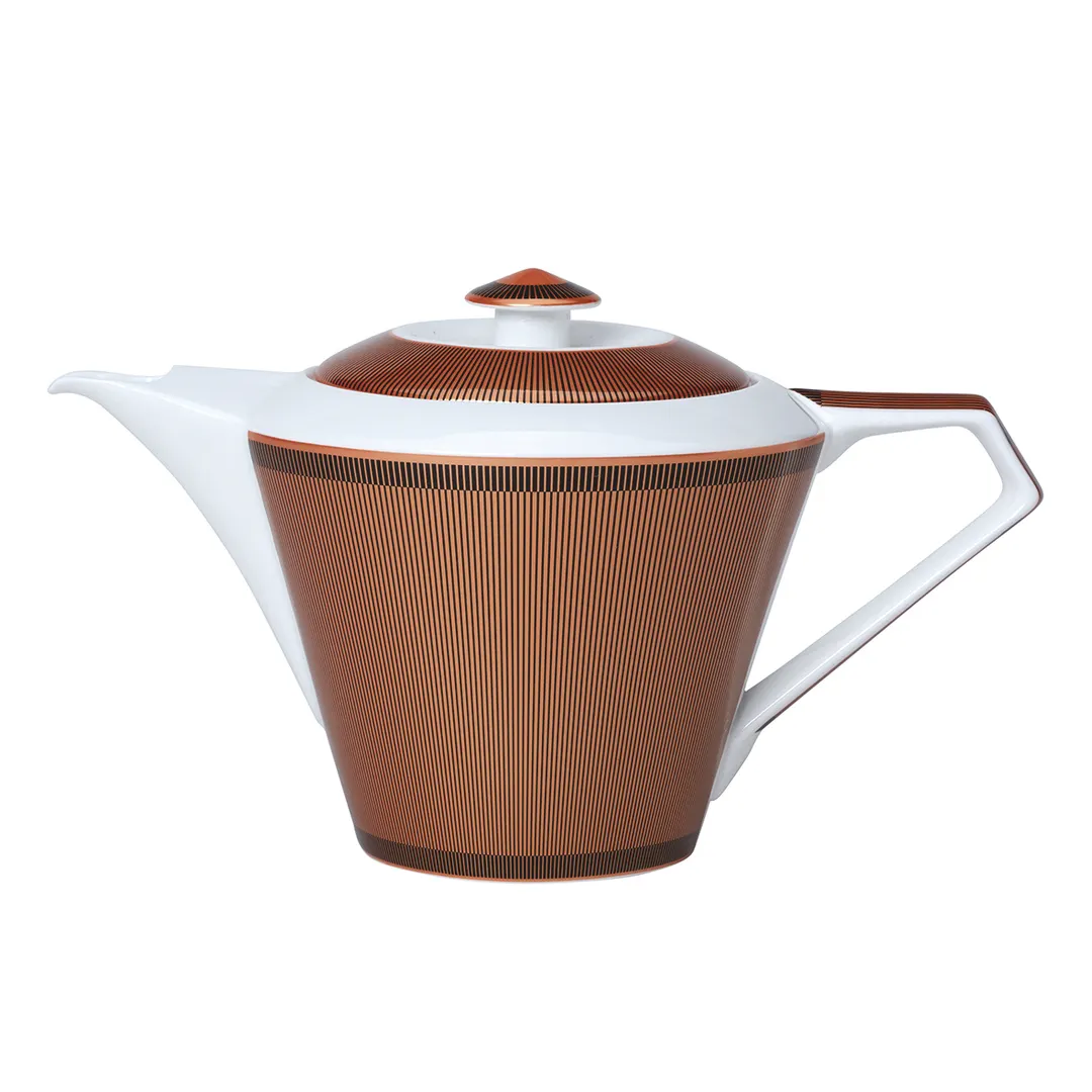 Steelite 82105AND0522 - Bone China Teapot, 23.25 Oz (5.375" Height) with Lid, 6/Case