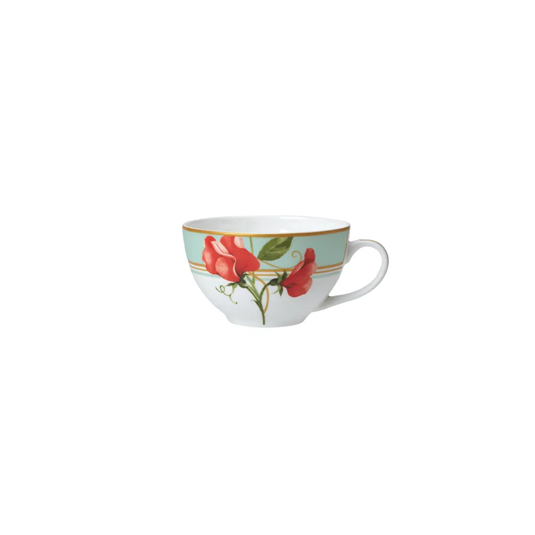 Steelite 82106AND0411A Tea Cup 9 oz (5" x 4" x 2.5"), Trellis Design Bone China, Non-Stack - 1 Dozen