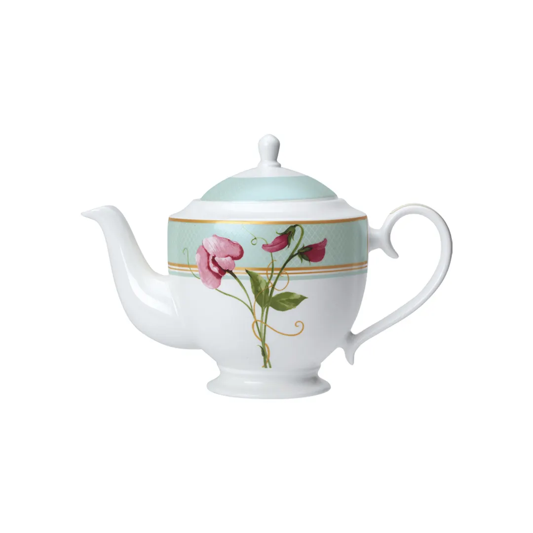 Steelite 82106AND0415 Signature Trellis Bone China Teapot, 28 oz (5.0" x 6.5"),Lid Included – 6/Case