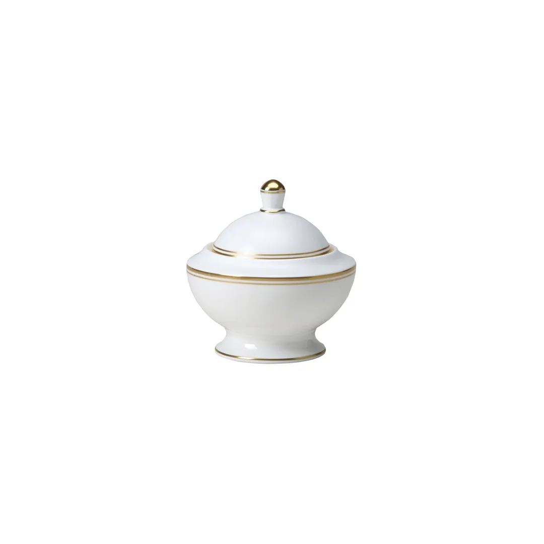 Steelite 82107AND0119 Sugar Bowl, 9 oz, 4.5" x 2.75" Bone China, Gold Finish - 1 Dozen