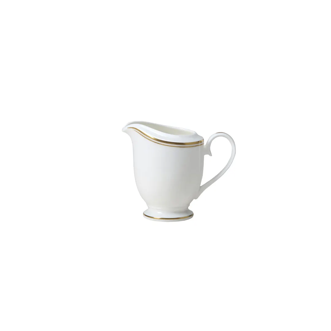Steelite 82107AND0120 - Gold China Creamer Pitcher 9 oz 3.5"x3.0"x4.125" Handle - 1 Dozen