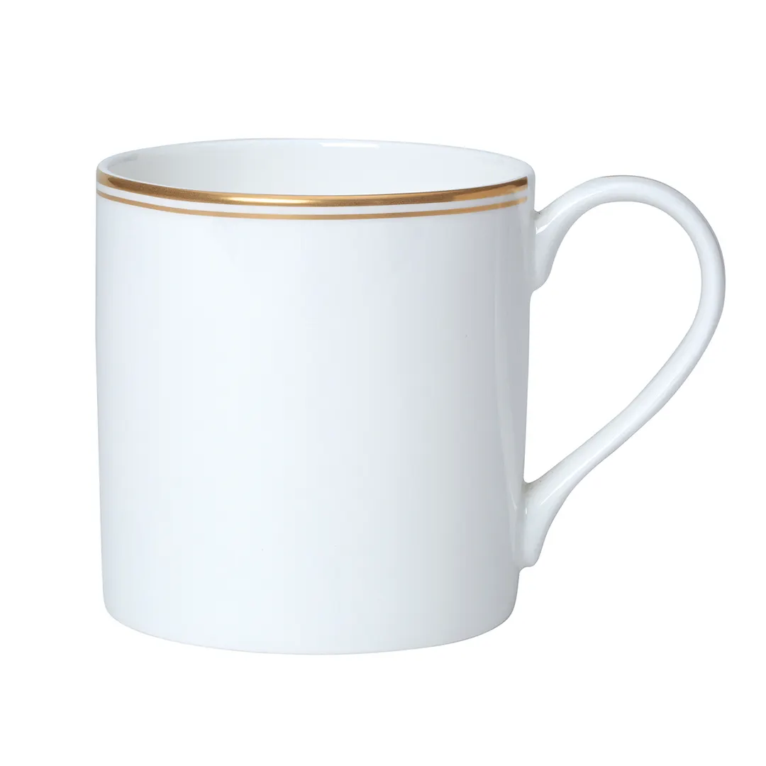 Steelite 82107AND0281 - Burnished Gold Bone China Mug, 12.25 oz (5.0" x 3.25" x 3.5"), 1 Dozen
