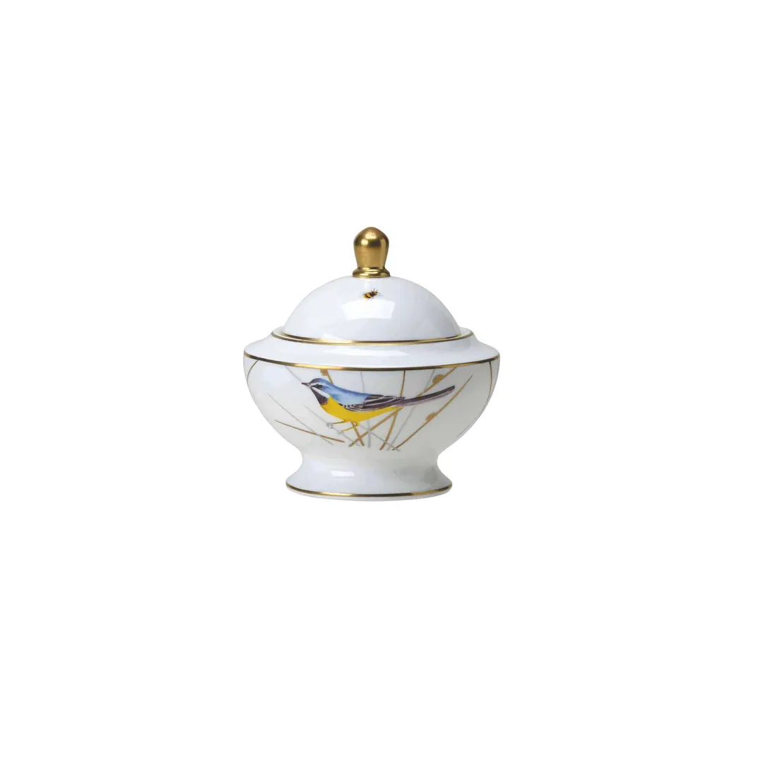 Steelite 82108AND0119 Sugar Bowl, 9 oz Covered, 4.5" x 2.75" Bone China with Lid - 1 Dozen