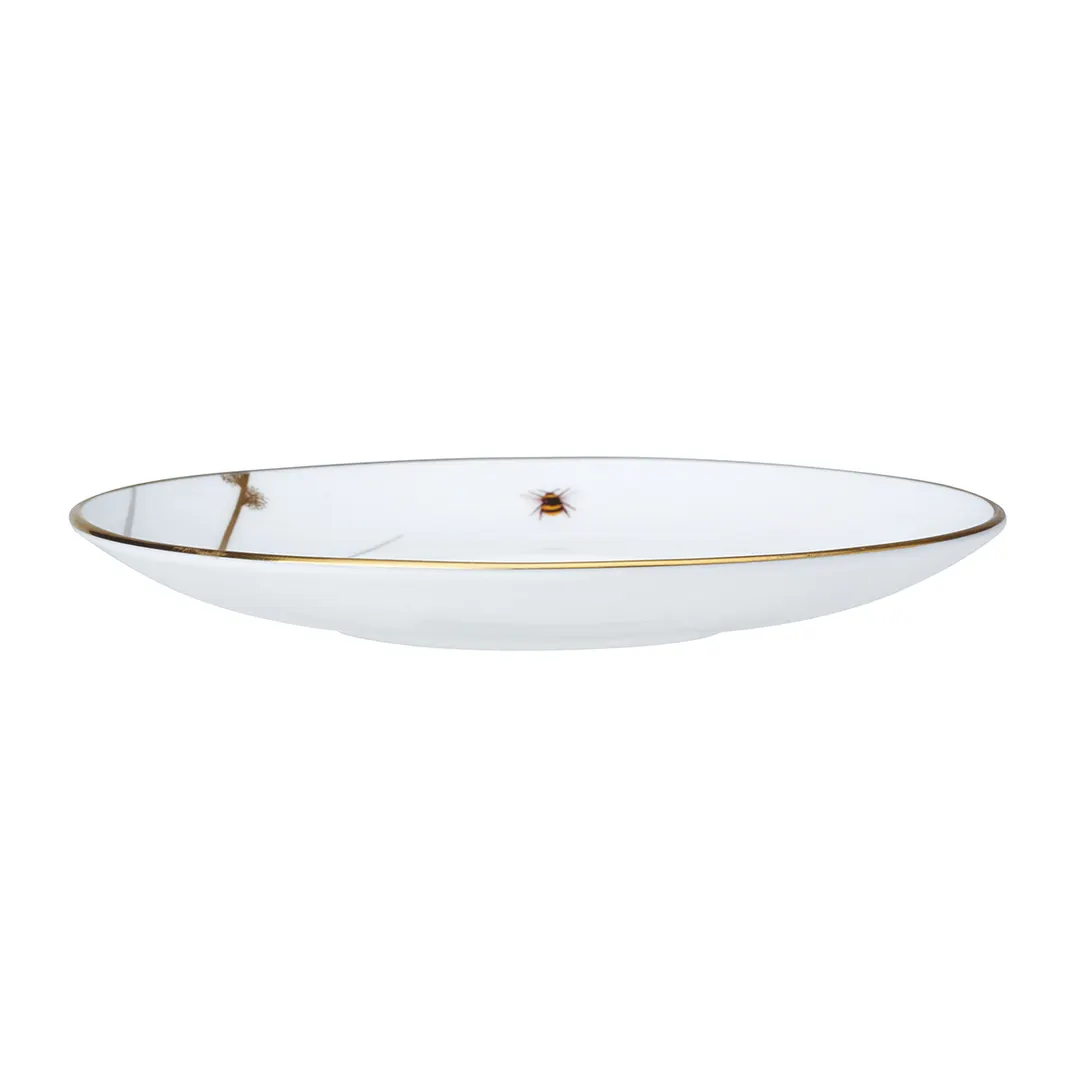 Steelite 82108AND0169 - Tea For One Round Bone China Saucer, 5.75" x 0.75", Design - 1 Dozen