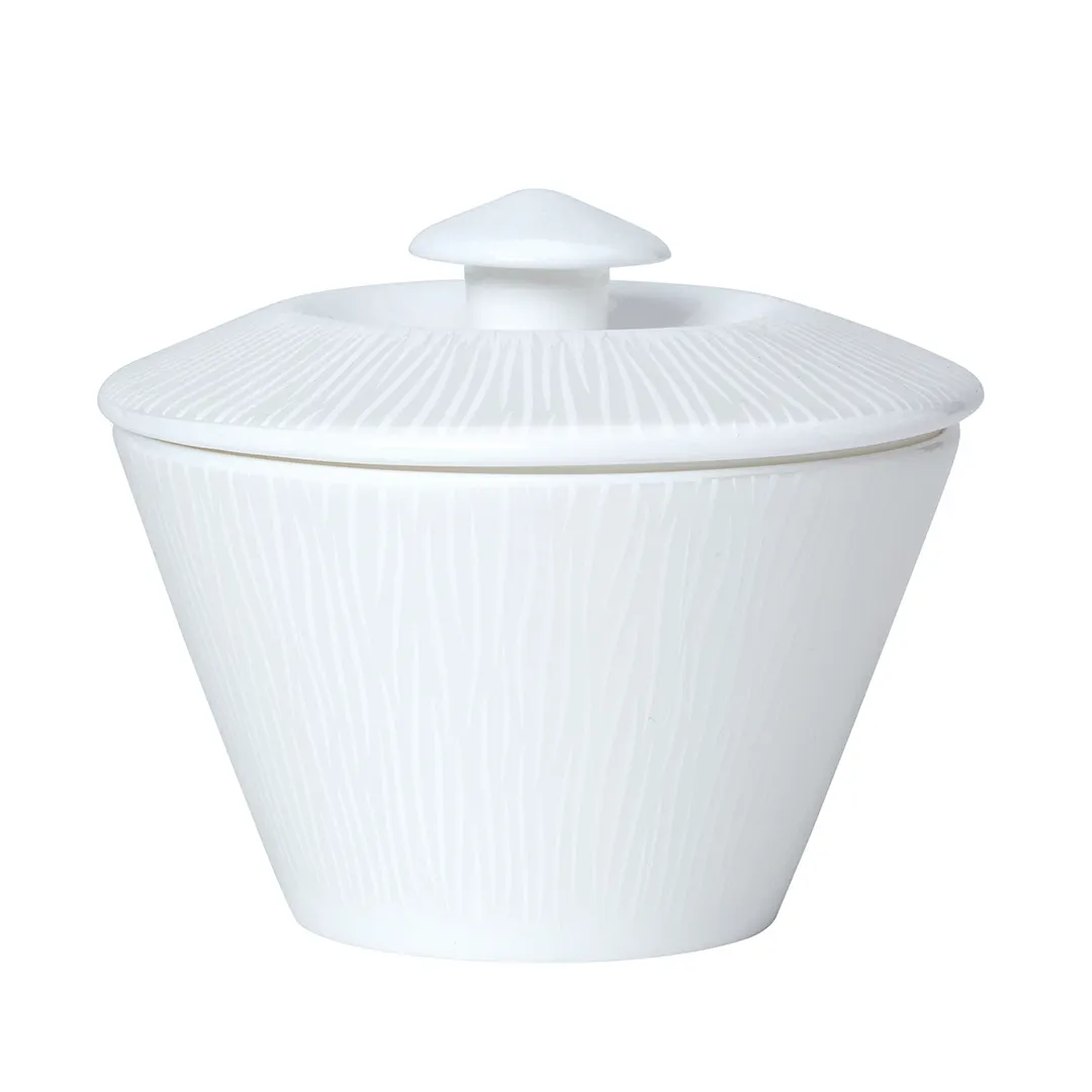 Steelite 82109AND0519 Sugar Bowl, 7 oz, 2.25" x 3.5" Bone China with Lid, Flame Finish - 1 Dozen