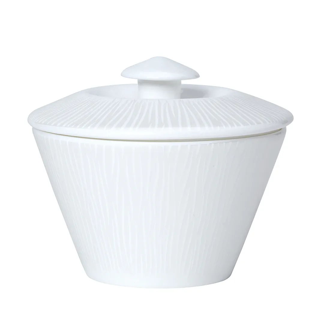 Steelite 82109AND0519 Sugar Bowl, 7 oz, 2.25" x 3.5" Bone China with Lid, Flame Finish - 1 Dozen